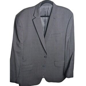 Michael‎ Kors MK Mens Blazer 46R Excellent Condition Gray Blue Plaid Career Wear